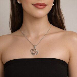 Belk SilverWorks Heart Necklace – 16” + 2” Extender – New in Box